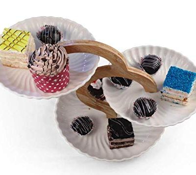3 Tier Ceramic Cupcake Serving Plate Stand