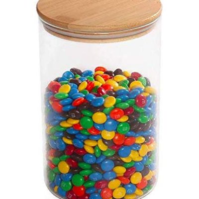 Glass Candy Jar with Lid – 1400 ml, 1 Pieces, Clear