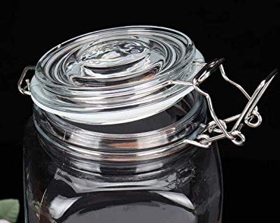 Square Clamp lid Food Storage Glass Mason airtight jar Canister, , 1 Piece, (1800 ml)