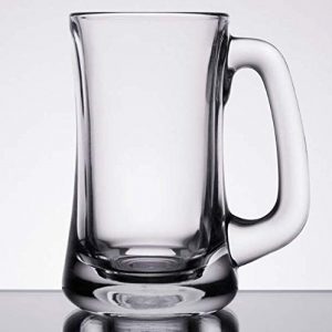 Glass Party Juice/Beer Bar Mug (Transparent, Large -360 ml Each) – Set of 6