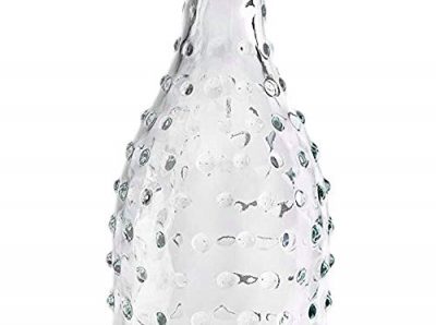 Hobnail Glass Beverage Carafe/Decanter Bottle with Swing top Cap, 1 L Each (Clear) -Set of 3 Pieces