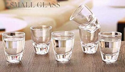 Small Mini White Wine Cup Shot Glass Set Thick Bottom Spirits Home Office Glass, Wine Glass Bullet Cup