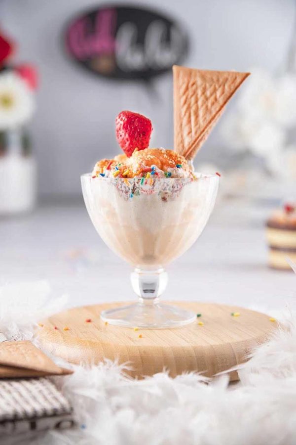 Flower Design Glass Dessert Sundae ice-Cream Bowl, 300 ML Set of 6 Pieces