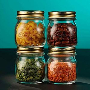 Preserve Mason Jar Canister for Honey Jam Pickle – 700 mL, Lid Color: Rose Gold
