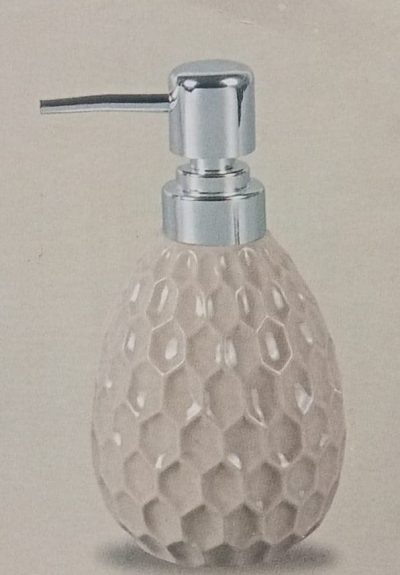 Ceramic Liquid soap Lotion Dispenser in Honey Comb Pattern