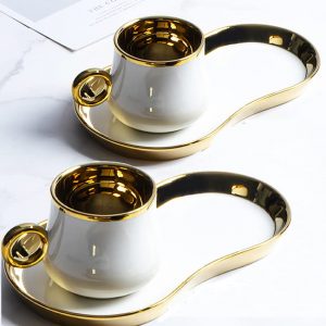 Hanging Water Cup Set Ceramic Mug Coffee Cup And Saucer Set Milk