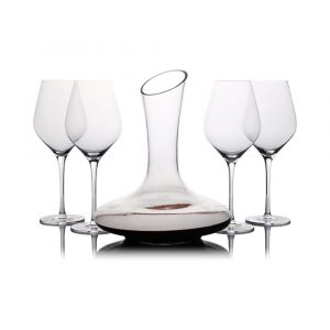 Crystal Glass Decanter Goblet Red Wine Cup – Set of 5 Piece