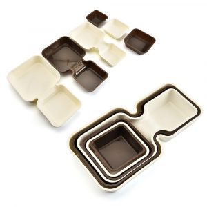 Stackable Snack Serving Dishes/Trays (Random Colour) – Set of 6