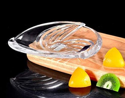 Crystal Glass Triangle Serving Tray Plate Platter for Fruits, Dryfruits. (Clear, 7 Inch) -Set of 2 Pieces
