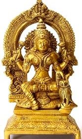 Lakshmi Ganesha and Saraswati Brass Statue Height 7 Inches
