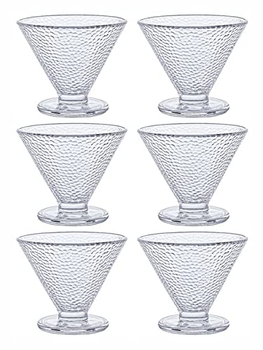Ice Cream Dessert Bowl, Serving Cup, Pudding Glass Crystal Cup (Set of 6pcs)