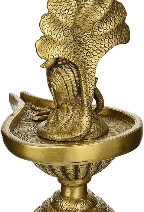 Lord Shiva Enshrined as Linga – Brass Statue, Height 8 inches