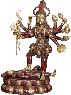 Brass Large Goddess Kali Statue