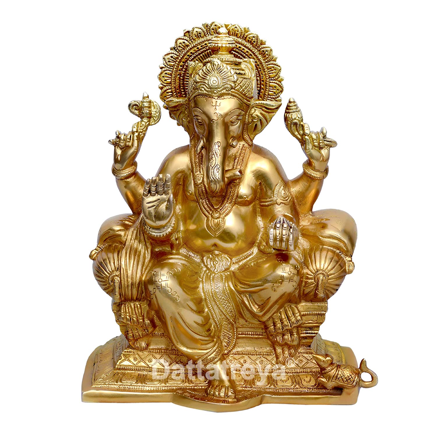 Lord Ganesh Murti Ganesha Idol Ganpati Bhagwan Brass Statue for Home ...