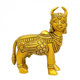 Brass Kamdhenu Holy Cow Statue
