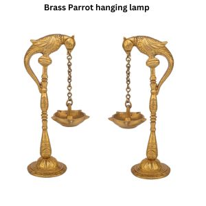 Brass Parrot hanging lamp