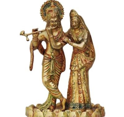 Brass Radha-Krishna Idol