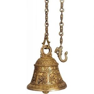 Brass Shri Krishna Leela Temple Bell