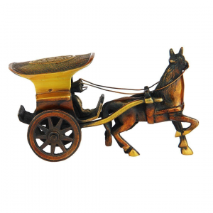 Horse Cart Idol – Fengshui Idol – Antique for Home Decor – Red Color – 6″
