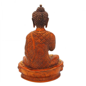 Buddha Idol – Red Color – Brass Idol – Antique for Home Decor – 12″