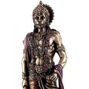 Bonded Bronze God Hanuman Statue (Multicolour, Standard, Height 10 inch)