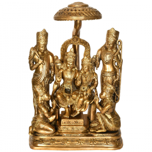 Brass Hindu God Ram Darbar Height 15.5 inches