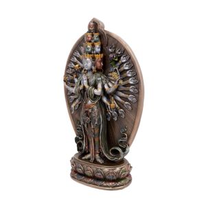 Bronze Finish Standing Lady Buddha Lokeswara Idol