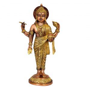Brass Dhanwantri Dhanvantari Idol Statue