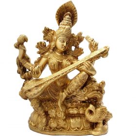 Brass Vina-Vandini Kamlasana Saraswati