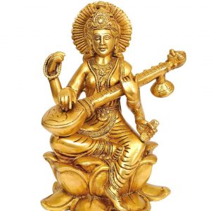 Brass Goddess Saraswati