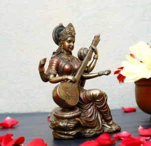 Resin and Bonded Bronze Saraswati Idol