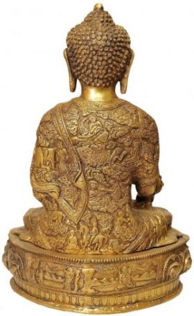 Brass Tibetan Blessing Buddha Statue