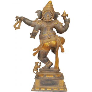 Brass Large Dancing Ganesha Murti Idol Statue Murti Statue Height 24