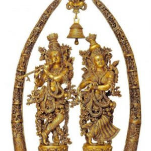 Radha Krishna with Arch Showing Krishna Leela