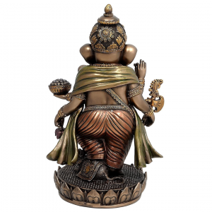 Bonded Bronze Lord Ganesh figurine – 8 Inch, Standard, Multicolour