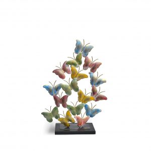 Multicolour Iron Titlie Butterflies Showpiece Table Decor (Size 13 x 18 inches)