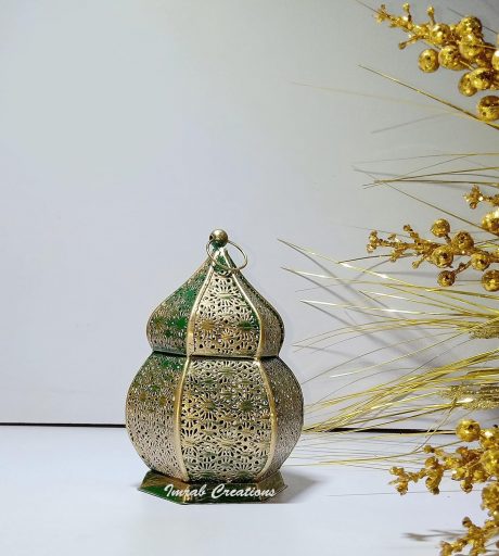 Decorative Rajasthani Lantern Style Matki Hanging Lantern, Lamp (Green)
