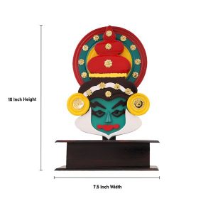 Multicolor Wooden Kathakali Mask