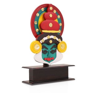 Multicolor Wooden Kathakali Mask 8 inches