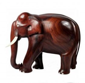  Handcraved Rosewood Elephant Idol
