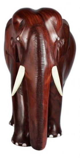  Handcraved Rosewood Elephant 4 inches Idol