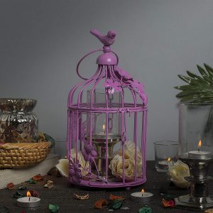 Bird Cage Style Iron Decorative Candle Holder