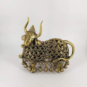 Dhokra Bull with Bells Statue