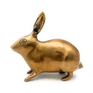 Bhunes Brass Rabbit Showpiece