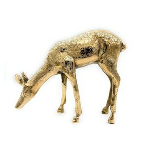 Engraved Brass Deer
