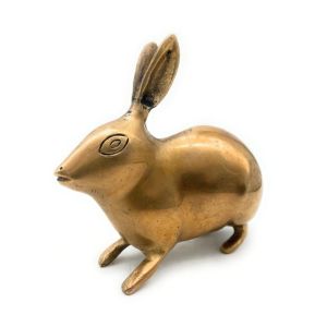 Bhunes Brass Rabbit Showpiece