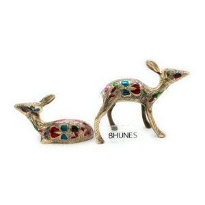 Bhunes Multicolor Brass Deer