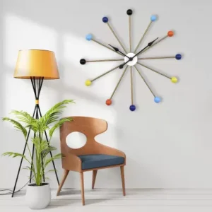 Wall Clock with 12 multicolor Analog