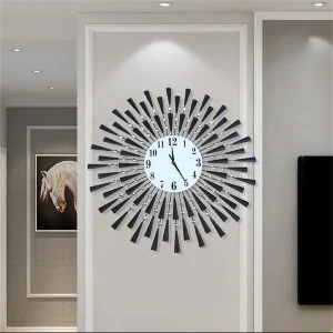Wall clock with Black Arrow Crystal