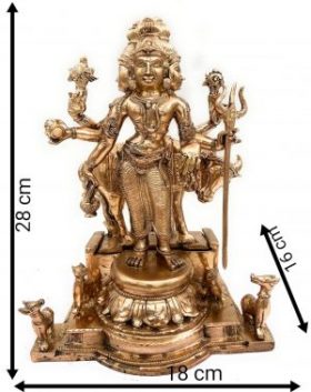 Bronze Trimurti Dattatreya Tridev Idols 11 Inches